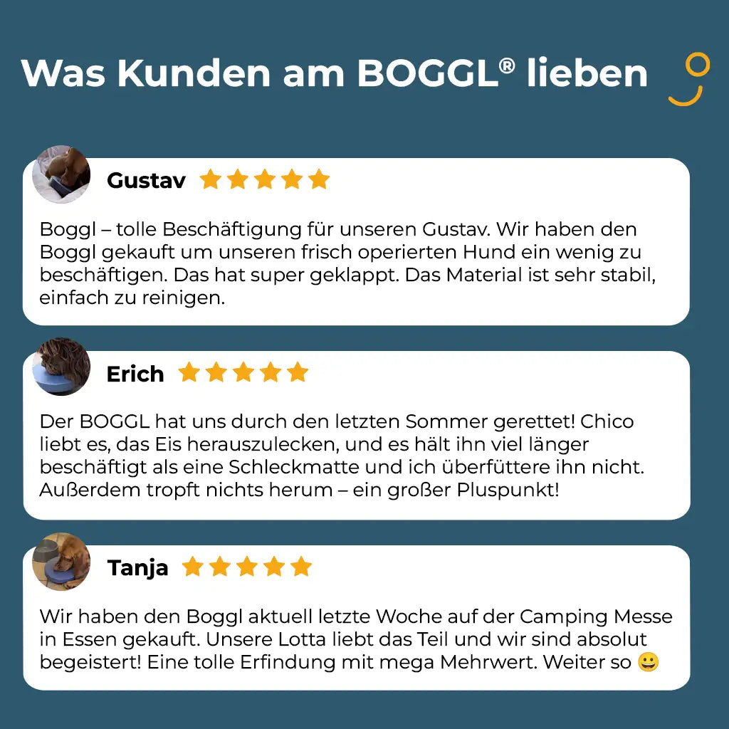 Einsteiger-Set BOGGL® S für kleine Hunde: Schleckspielzeug + Form