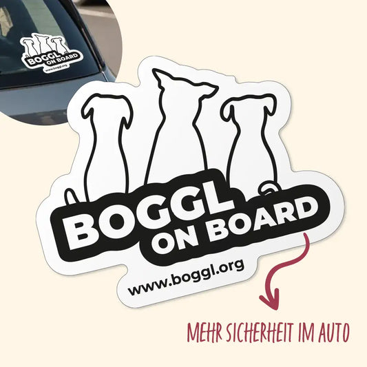 BOGGL on Board: Hochwertiger Autoaufkleber