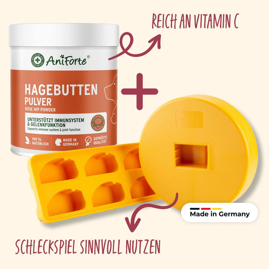 BOGGL® Immun S: Schleckspielzeug und AniForte® Hagebuttenpulver im Vorteilspack